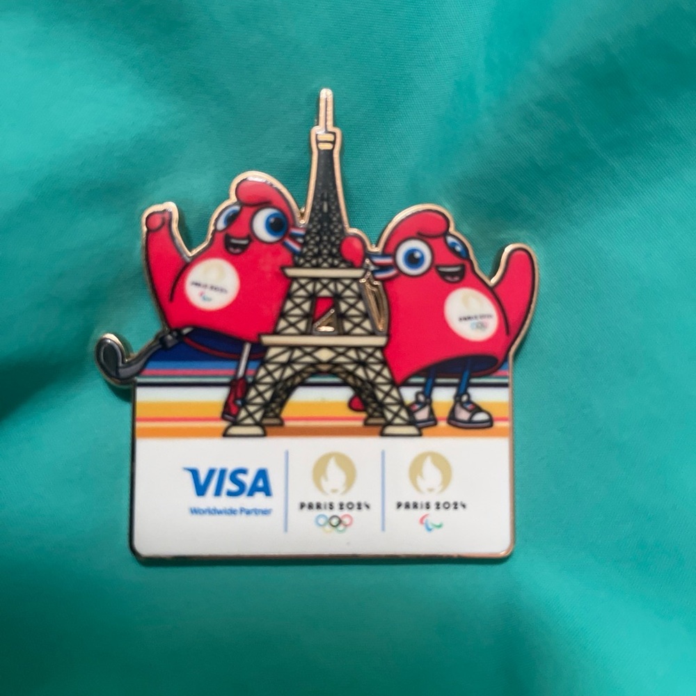Brand New Paris Olympics 2024 Visa Pin Phyrges Mascots Eiffel Tower